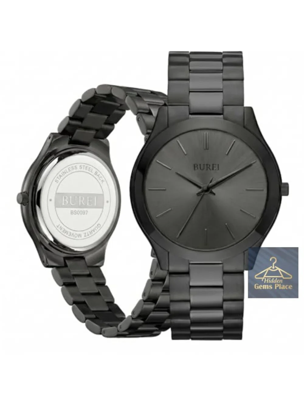 Men's 44mm Large Face Quartz Watch, Business Casual Analog Wrist Watch,